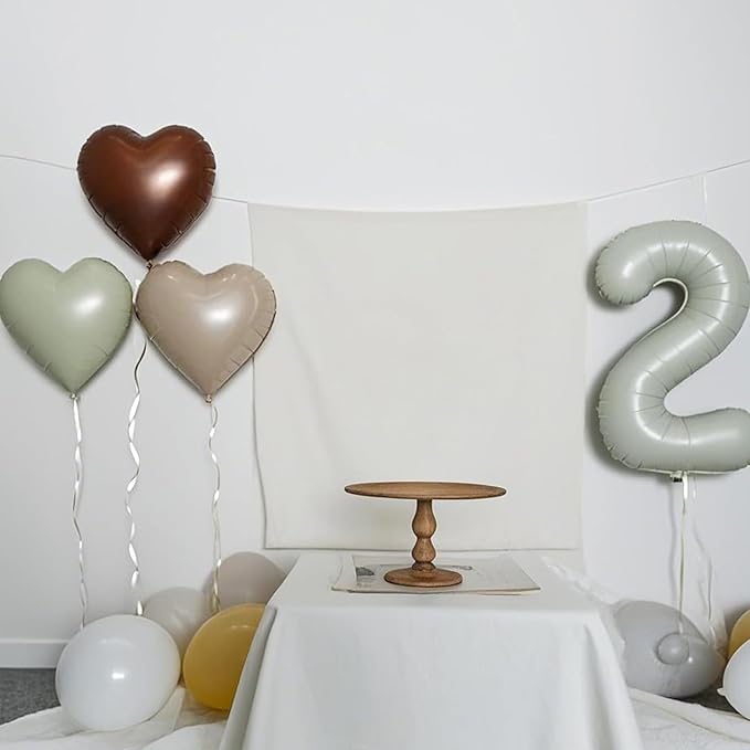 Cream Heart Balloons - Image 7