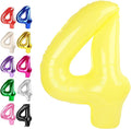 Number Balloon 4 Yellow Macaron by Upgesy