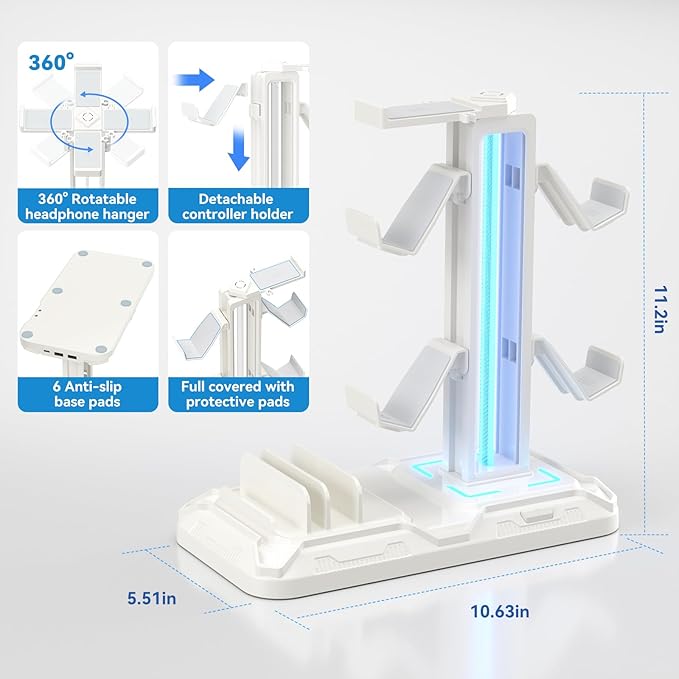 KDD Headset Stand with Charging Station - Image 5