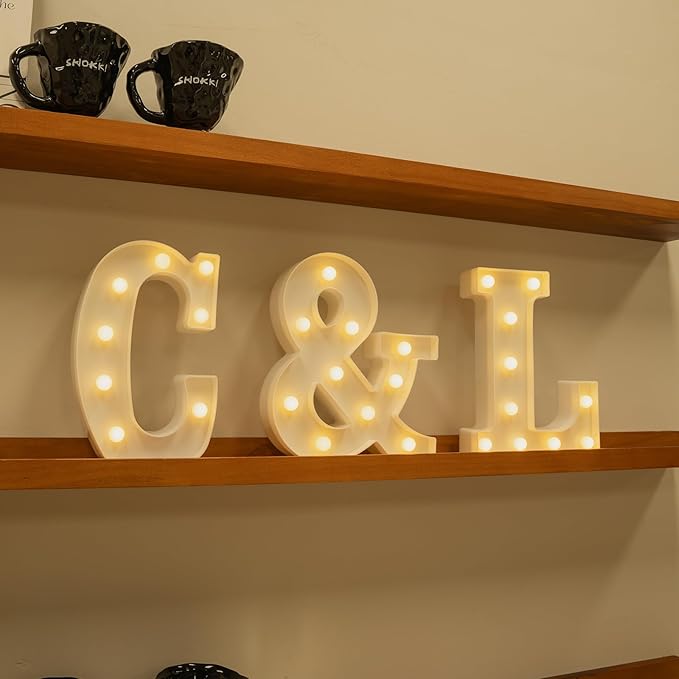 Foaky Rechargeable LED Letter Lights Sign Marquee Light Up Letters Sign - Image 4