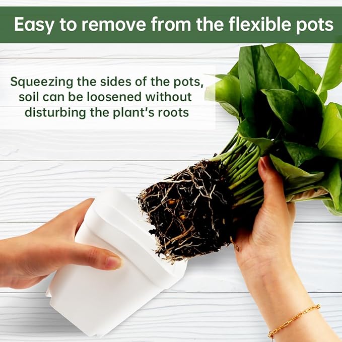BTPLASTIK 120 Pcs Nursery Pots 3.5 Inch, Plastic Seed Starting Pot - Image 2