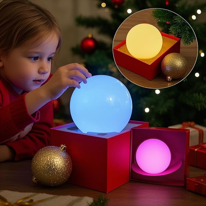 LED Ball Light, 6-inch Glowing Orb Light, Rechargeable Globe Lamp, Dimmable - Image 9