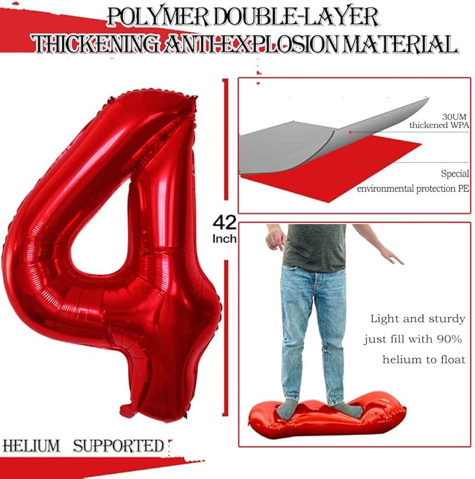 GOER Number 24 Balloons for 24th Birthday Party Decorations, 42 Inch Jumbo Foil - Image 2