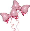 36 Inches Bow Foil Balloon Huge Bowtie Pink Balloon by GLASNES