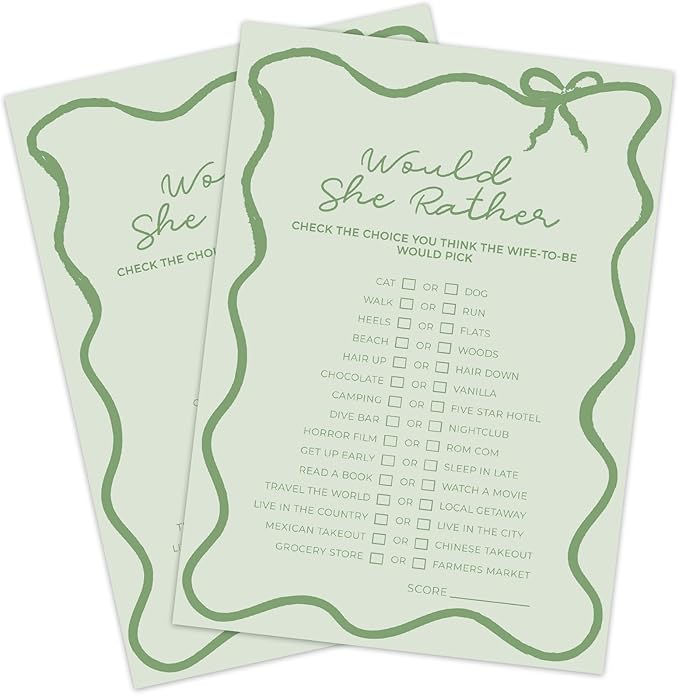 DEEKA 30 PCS Bridal Shower Games Card - Image 9