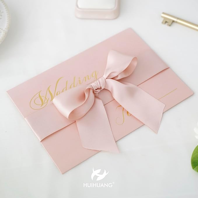 HUIHUANG 1.5 inch Wide Satin Ribbon 50 Yards Rose Gold Double Face Polyester - Image 5