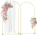 Wedding Arch Backdrop Stand Set of 2 Aluminum Gold Arched Frame by SPRITEDISPLAY
