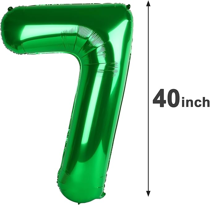 Green Number 17 Birthday Balloon 40 Inch, Digital Balloons - Image 3
