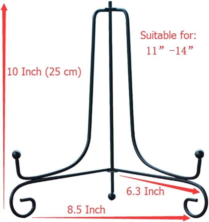 Iron Display Stand, Displays Picture Frames, Decorative Plates, Tablets and Art - Image 2
