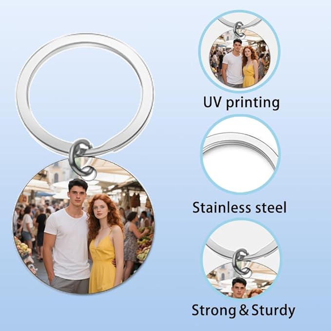 Personalised Keyring with Custom Photo & Text - Image 3