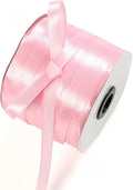 3/8 Inch Pink Satin Ribbon 230 Yards Bulk Fabric Ribbons by Celadora