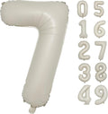 40 Inch Cream White Number 7 Balloon Mylar Big Foil Helium Number 17 27 77 by Lnhiya