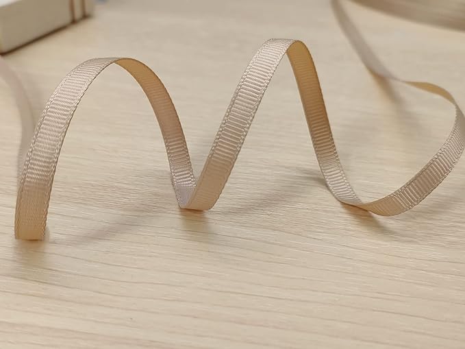 Jesep One Roll 100 Yards 1/4" Soild Grosgrain Ribbon Boutique Gift Wrapping - Image 2