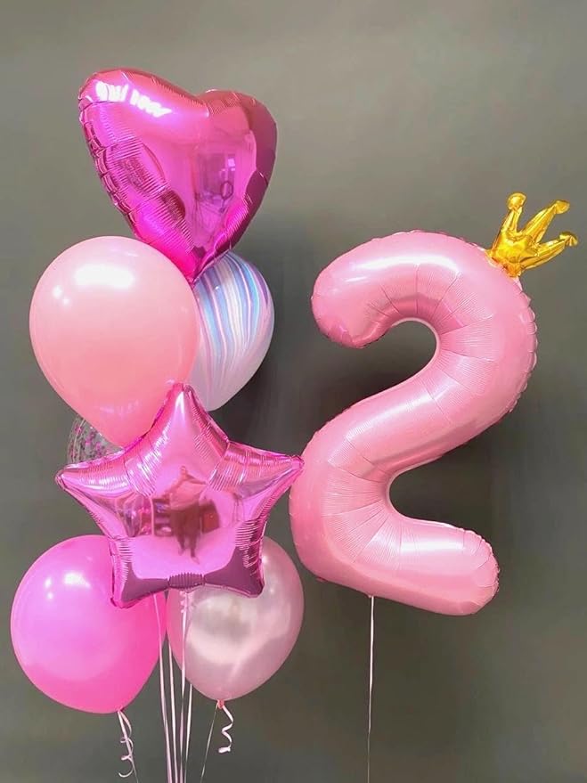 Big 40 Inch Pink Crown 2 Number Balloon Birthday Decoration, 2026 Pink Crown - Image 5