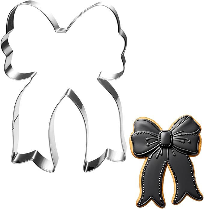 Bow Cookie Cutter with Long Ribbon- 4 Inch - Image 2