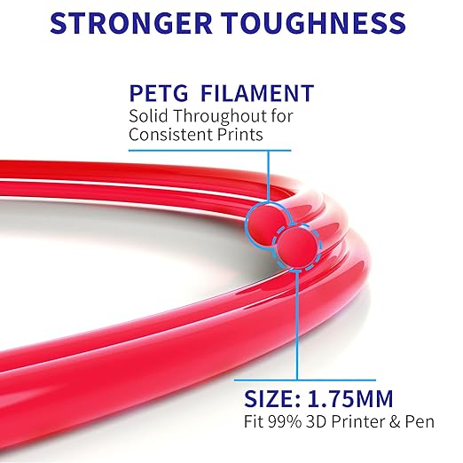 Geeetech PETG Filament 1.75mm, 1 KG Spool 3D Printer Filament, High-Toughness - Image 2