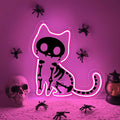 Cat Neon Sign, Halloween Backdrop by BEISKAFNVSZ