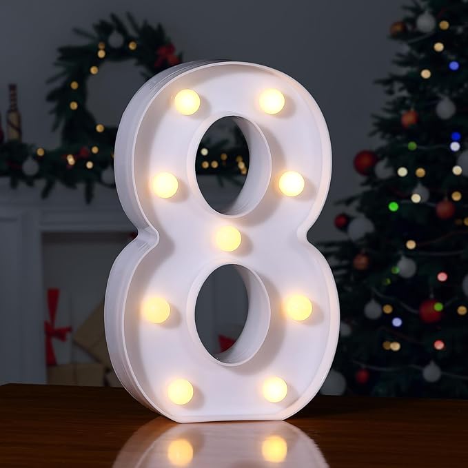 Foaky Decorative Led Marquee Light Up Number, Marquee Light Up Number Sign by Foaky