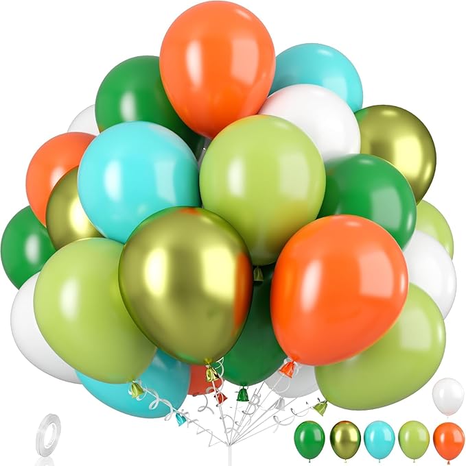 Orange Blue and Green Balloons, by Dagelar
