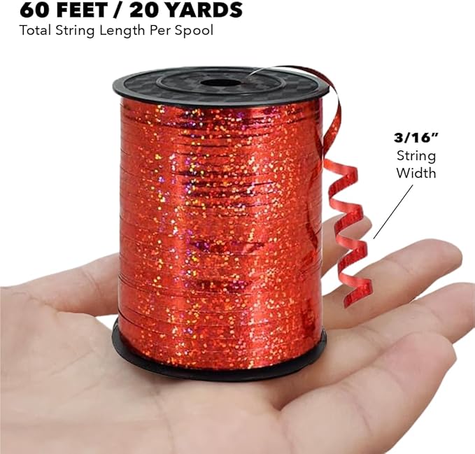 GIFTEXPRESS 12 Rolls Glitter Curling Ribbons Assortment - Image 4