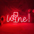 Acrylic Wine Neon Sign for Wall or Window Background Decor, LED Dimmable Bar by HFHungkeong