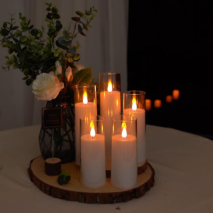 Amagic Pure White Flameless Candles, Battery Operated Candles, Acrylic - Image 3
