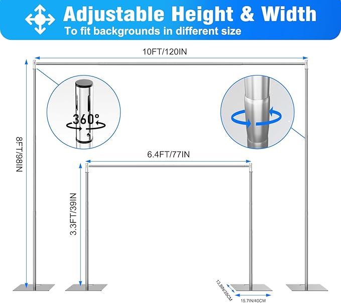 Pipe and Drape Backdrop Stand Kit Backdrop Stand - Image 4