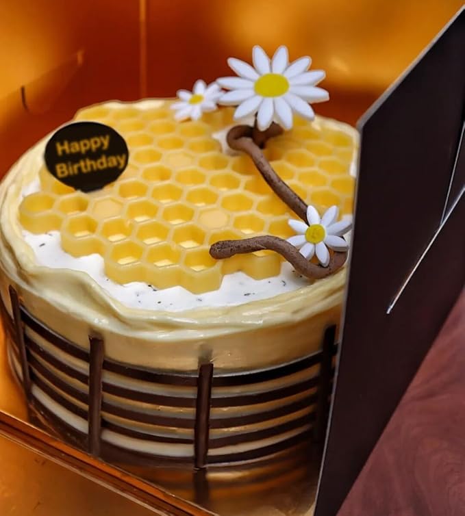 Honeycomb Bee Silicone Molds, Embossing Lace Fondant Mold and Bee Lace Fondant - Image 3