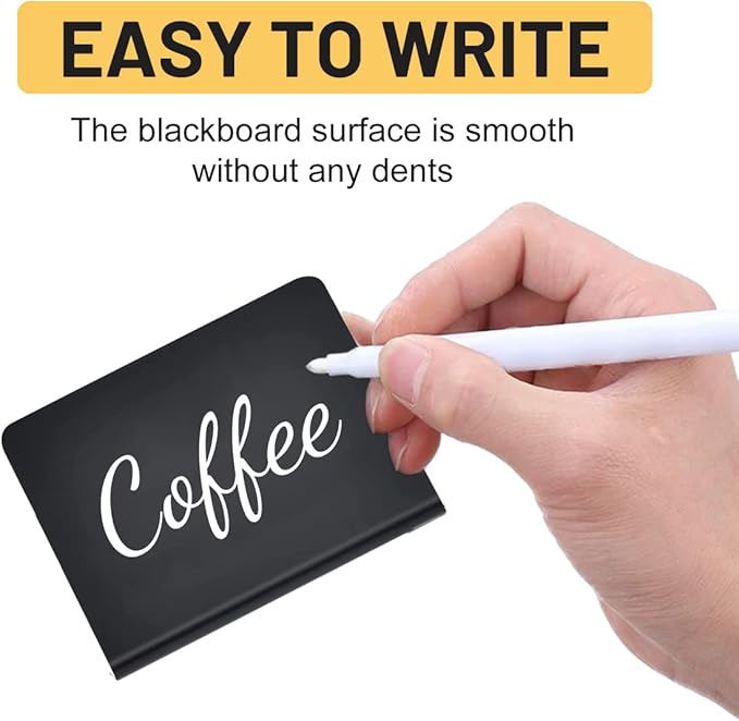 20Pcs Mini Chalkboard Signs for Food, Small L-Shaped Food Labels for Party - Image 4