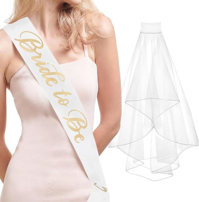 xo, Fetti Bachelorette Party Sash + Veil by xoFetti