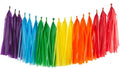 Aimto 30PCS Rainbow Shiny Tassel Garland Tissue Colorful Paper Tassel Banner by Aimto