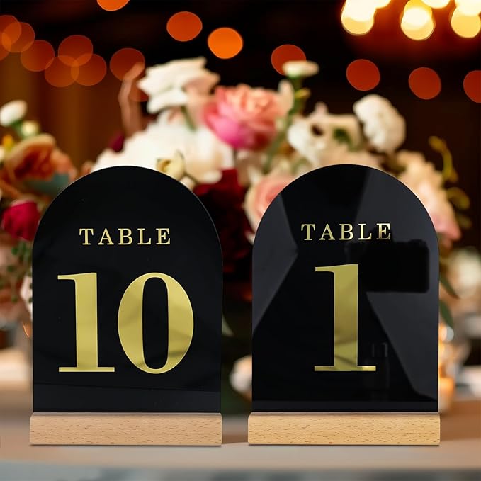 Wedding Table Numbers 1-20, Acrylic Arch Signs - Image 9
