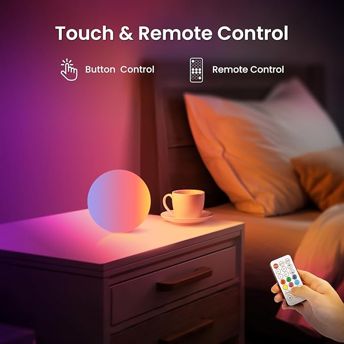 LOFTEK LED Ball Light, 3-inch RGB Ball Mood Lighting, Waterproof Ambient - Image 8