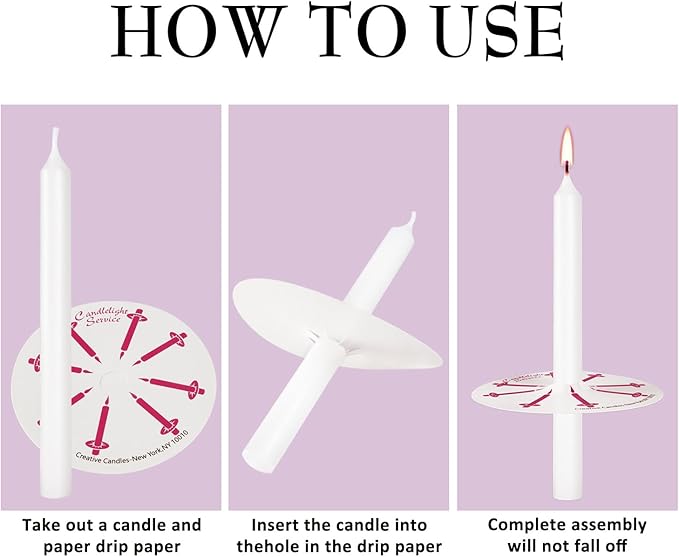 100 White Odorless Taper Candles - Image 9
