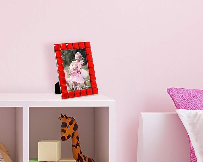 Isaac Jacobs Decorative Sparkling Red Jewel Picture Frame, Photo Display & Home - Image 6