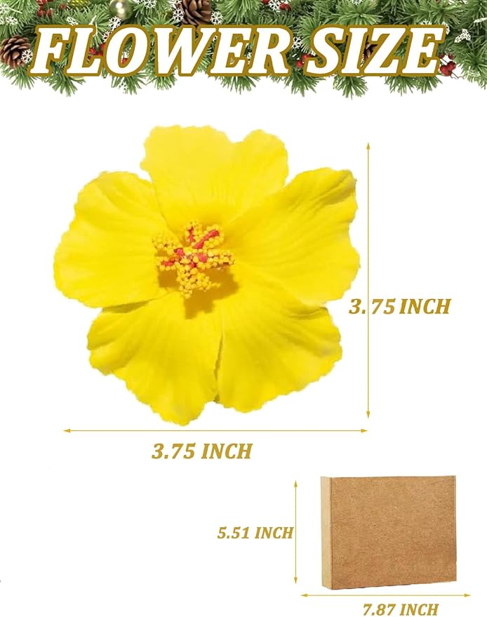 5 PCS Hawaiian Hibiscus Artificial Flowers - Image 2