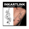 INKARTLINK Tattoo Tech, 2 Sheets Large Semi Permanent Tattoo, Temporary Tattoos by INKARTLINK