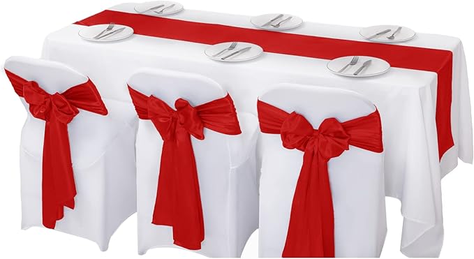 6Pack Table Runner 12 x 108 Inches Satin Silk Table Runner - Image 5