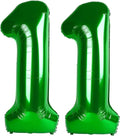 Green 11 Number Balloon 40 inch, Number 11 Birthday Balloon by Upgesy