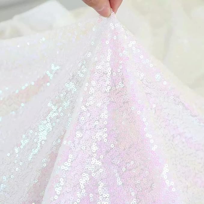 Iridescent Sequin Backdrop Curtains 4 Panels 2FTx8FT Wedding Photo Backdrop - Image 5