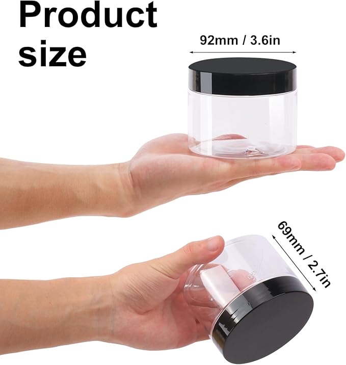 36 Packs 10 OZ Transparent Plastic Jars - Image 2