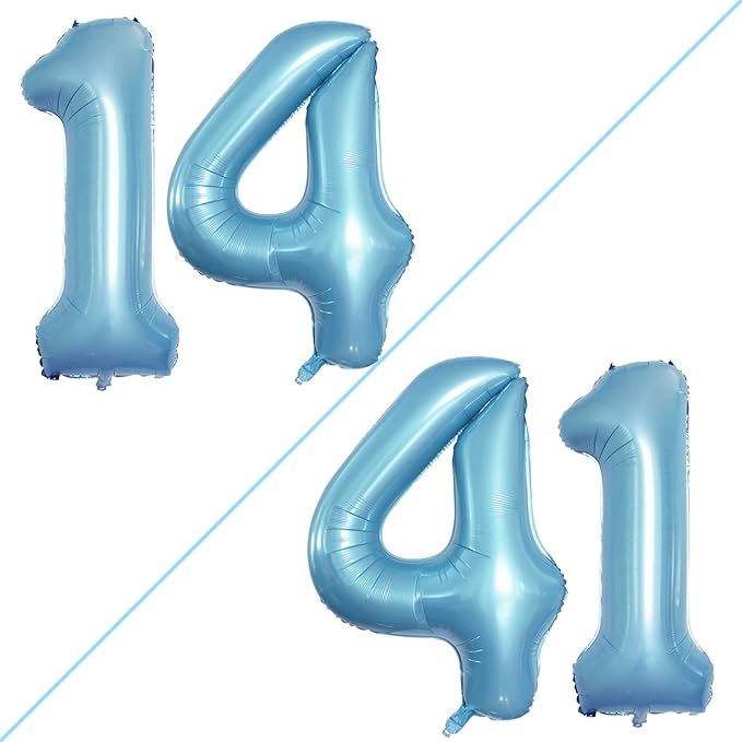GOER Number 14 Balloons for 14th Birthday Sweet 14 Party Decorations, 42 Inch by GOER