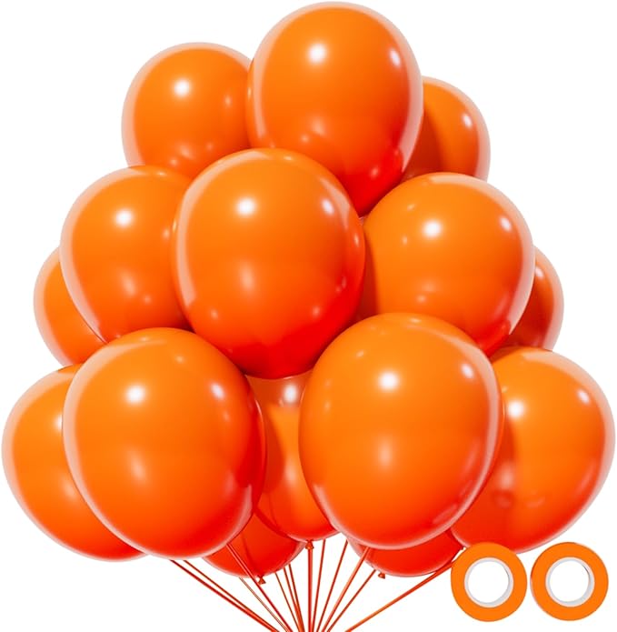 110pcs Orange Balloon 12 inch by KUULBELA