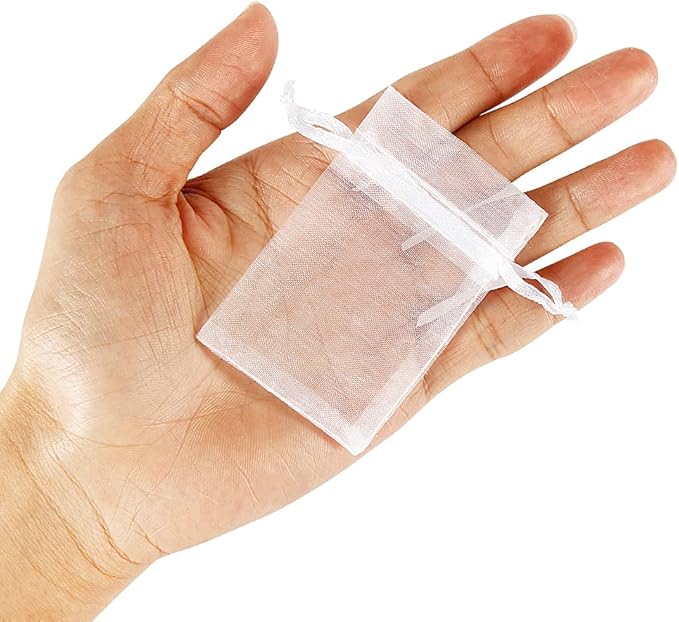 YQL Mini Organza Bags, Mini Mesh Drawstring Bags - Image 4