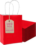 Bakepacker 100 Pcs Red Mini Paper Gift Bags by Bakepacker