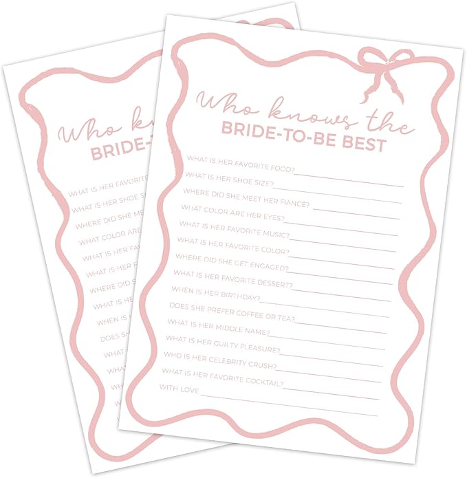 DEEKA 30 PCS Bridal Shower Games Card - Image 9