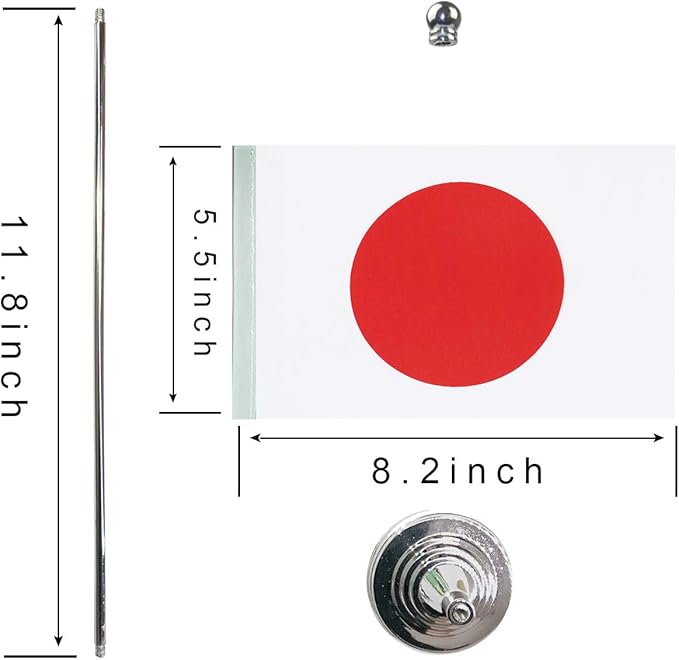 GentleGirl Japan Flag Japanese Flags, Small Mini Japanese Desk Office Table - Image 2