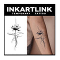 INKARTLINK Tattoo Tech, 2 Sheets Large Semi Permanent Tattoo, Adult Art Design by INKARTLINK