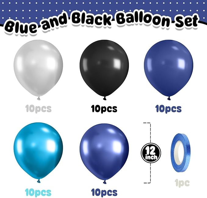 Blue and Black Balloons - Image 2