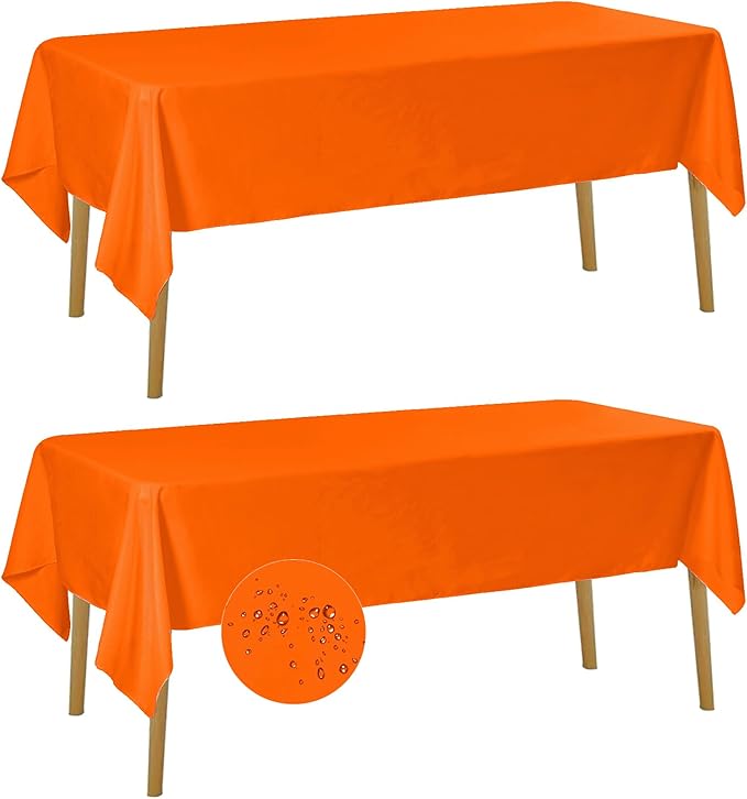 Fokitut 2 Pack Waterproof Rectangle Tablecloth, 60x84 Inch, Stain Resistant and by BalsaCircle